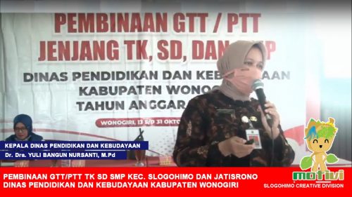 Sukses Besar Pembinaan GTT/PTT TK, SD, dan SMP Kecamatan Slogohimo dan Jatisrono