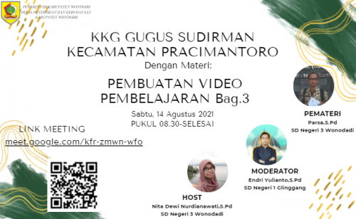 KKG Gugus Sudirman Pracimantoro Tuntaskan Materi Pembuatan Video Pembelajaran