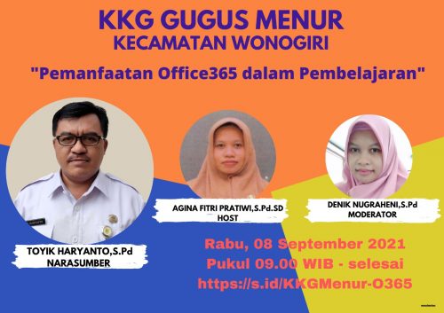 KKG Gugus Menur Kecamatan Wonogiri Gelar Vicon Pemanfaatan Office 365