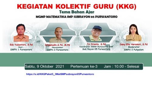 MGMP Matematika Subrayon 05 Purwantoro Tuntaskan KKG 2021