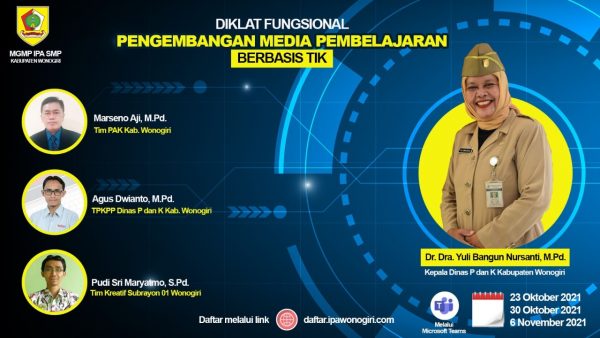 MGMP IPA Kabupaten Wonogiri  Tuntaskan Diklat Media Pembelajaran Berbasis TIK
