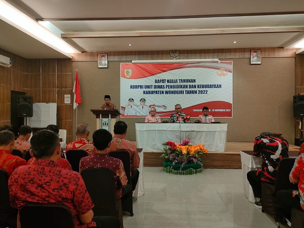 Korpri Unit Dinas Pendidikan dan Kebudayaan Kabupaten Wonogiri Laksanakan Rapat Kerja Tahunan