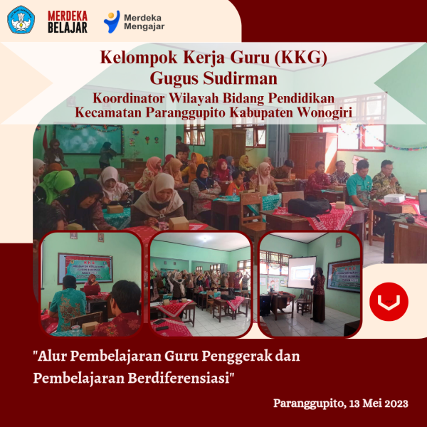 KKG Gugus Sudirman  Paranggupito Gelar Diskusi Program Guru Penggerak
